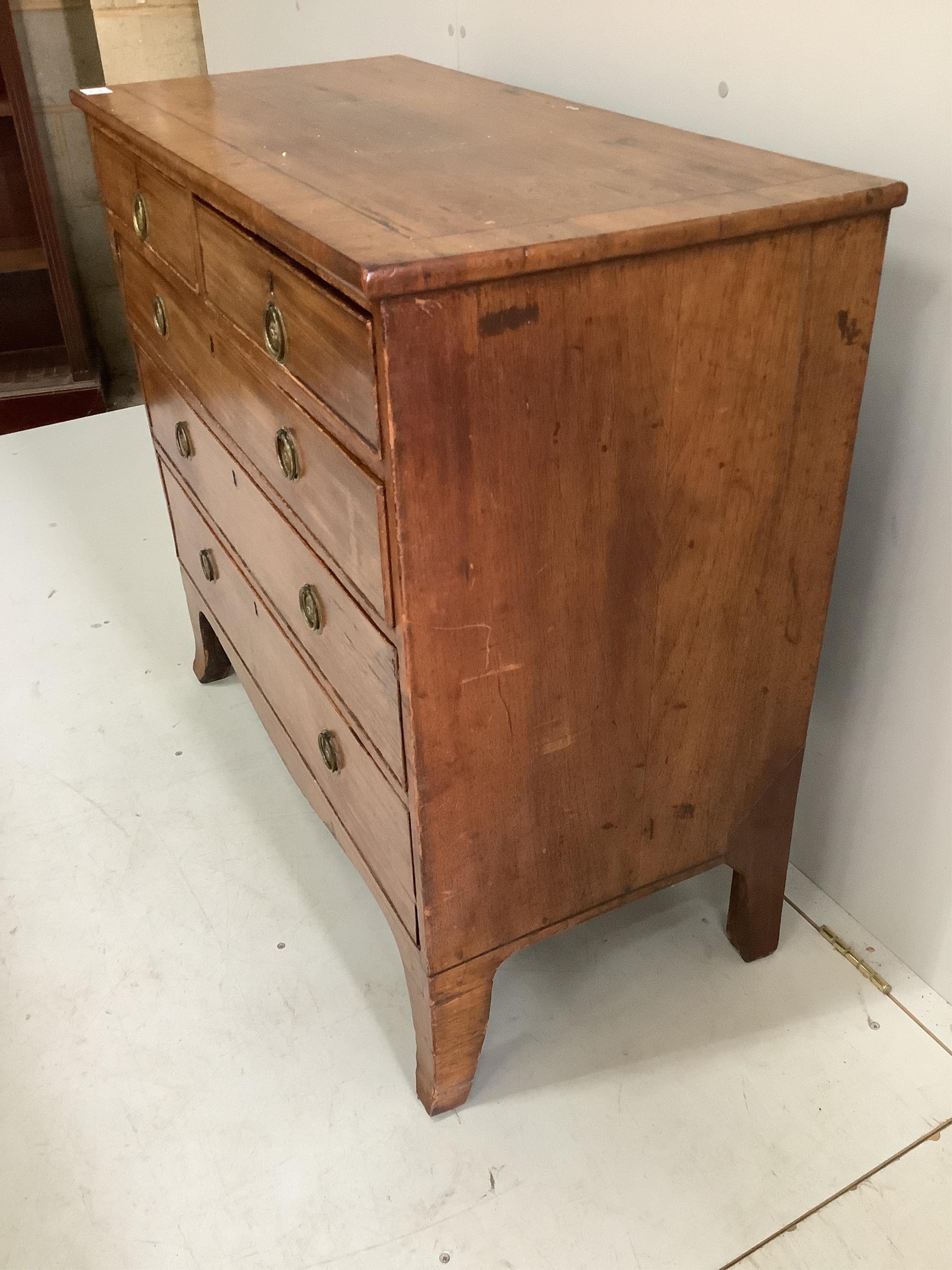 A George IV mahogany chest, width 95cm, depth 46cm, height 89cm. Condition - fair